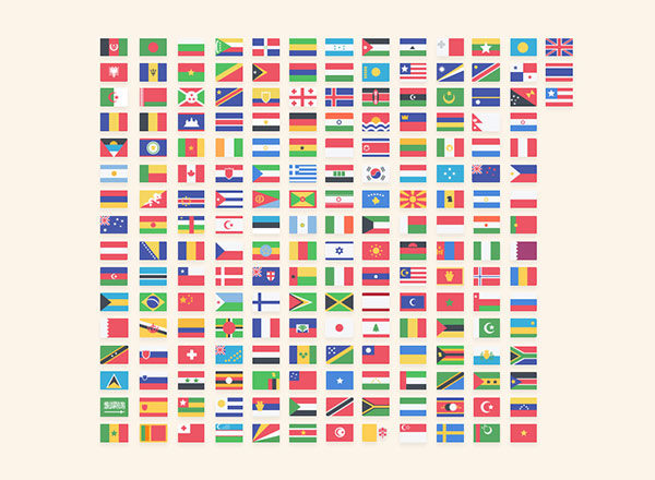 190个国家或地区的国旗(区旗)合集 