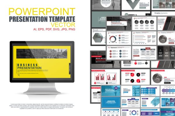 白色主题背景企业营销PPT模板下载 Powerpoint Templates