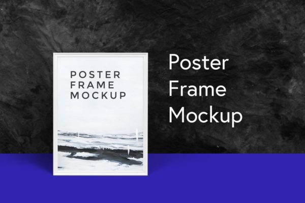 创意海报设计预览相框样机模板 Poster Frame Mockup