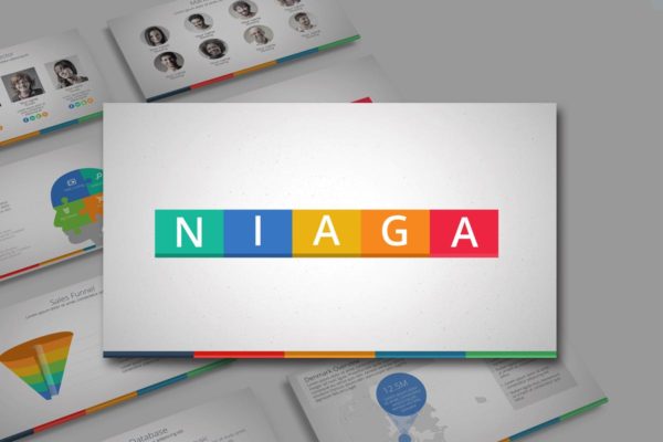 商业市场分析PPT模板 NIAGA Powerp
