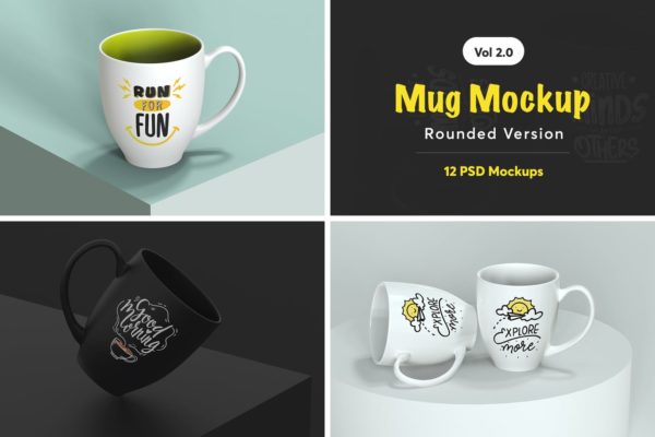 马克杯外观图案设计预览样机v2 Mug Mockup 2.0