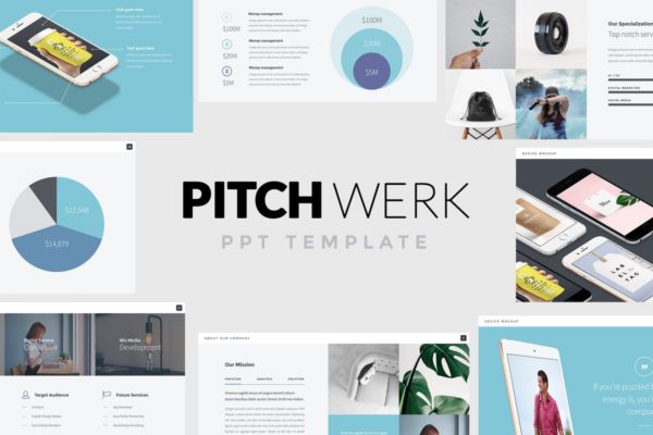 项目融资方案PPT幻灯片模板 Pitch Werk &#8211; Elegant Powerpoint Pitch Deck