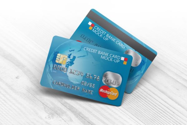 信用卡银行卡设计样机模板 Credit Bank Card Mock-Up
