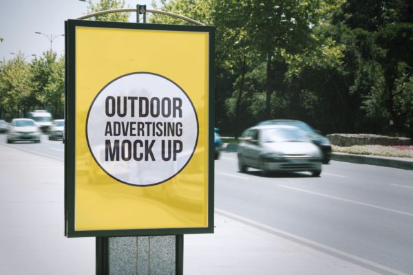 公路灯箱广告牌设计效果图样机#9 Outdoor Advertisement Mockup Template #9