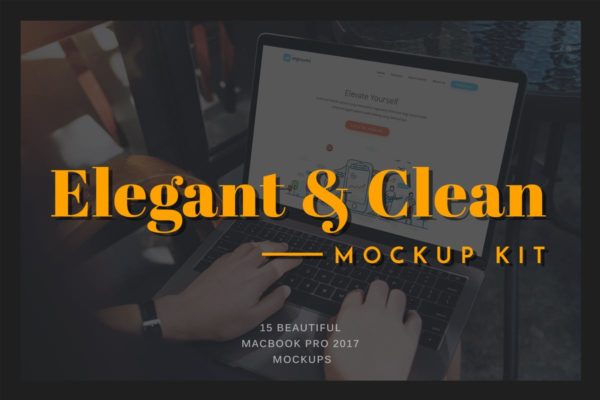 高雅干净利落笔记本电脑MacBook Pro样机 Elegant &amp; Clean Macbook Pro Mockups