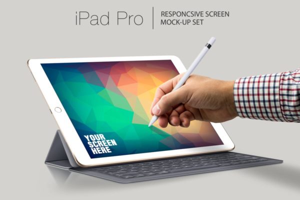 iPad Pro响应式UI设计演示设备样机 iPad Pro Responsive Mockup