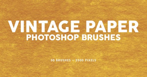 30款复古纸张纹理PS印章笔刷v3 30 Vintage Paper Photoshop Stamp Brushes Vol.3