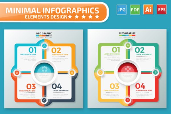 PPT幻灯片步骤流程信息图表设计素材 Infographic Elements