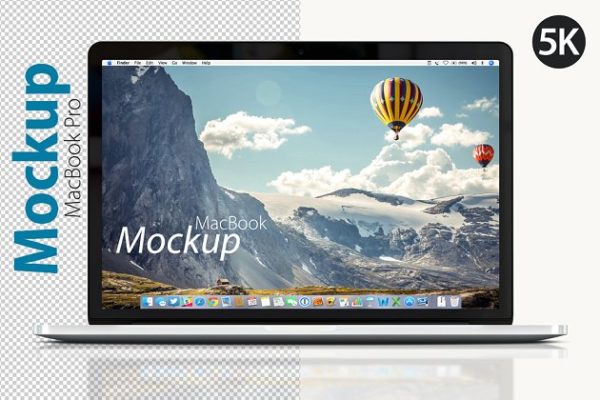 苹果笔记本实物模板(正面) MacBook Pro Mockup (Front)