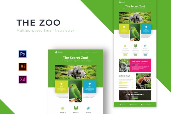 动物园/动物世界宣传推广邮件订阅模板 Zoo | Newsletter