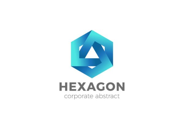 六边形金融财务主题Logo模板 Logo Hexagon Infinity Loop Corporate Finance