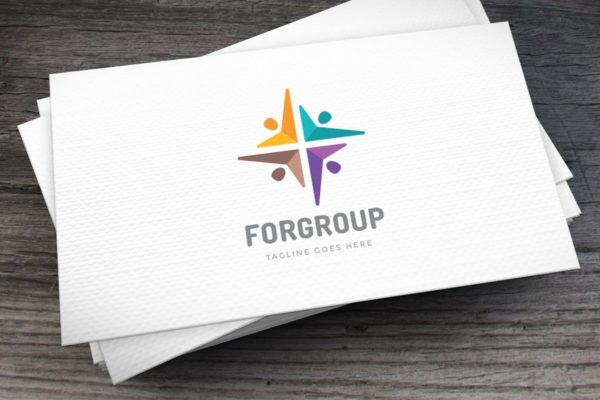 组织机构创意图形Logo设计模板 Forgroup Logo Template
