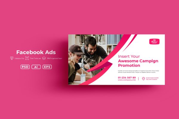 Facebook品牌宣传广告设计模板16图库精选v30 ADL Facebook Ads.v30