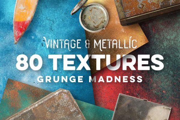 80款复古和金属纹理合集[1.65GB] 80 Vintage &amp; Metallic Textures