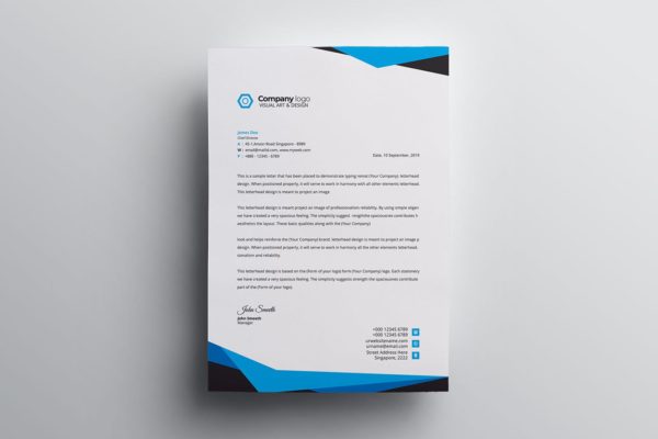 信息科技企业信封设计模板v4 Letterhead
