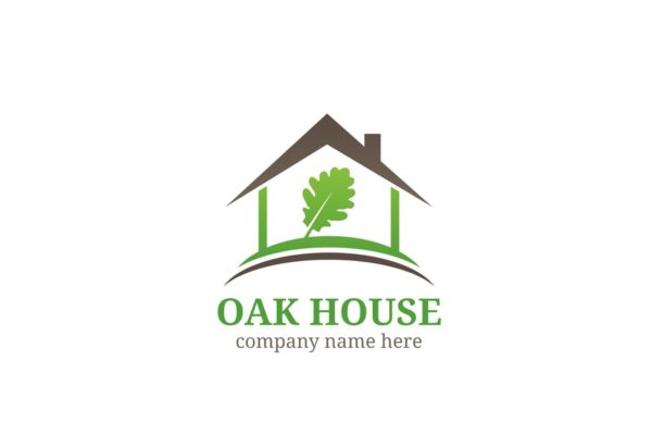 房子装修主题Logo模板 Oak House Logo