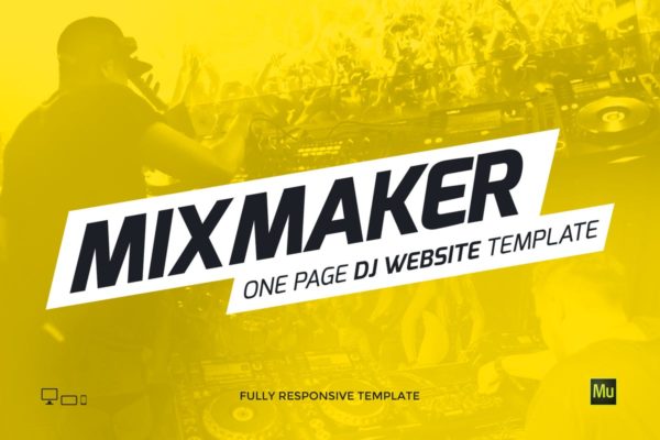 DJ/音乐主题网站Muse模板16设计网精选 MixMaker &#8211; DJ / Producer Website Template