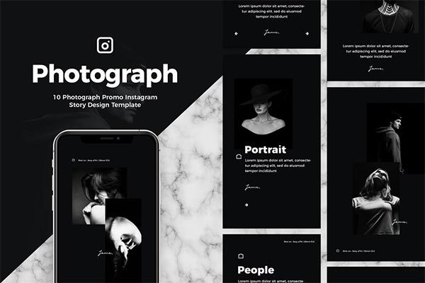 10个时尚高端专业的摄影师促销Instagram社交媒体banner海报设计模板素材天下精选Vol.1