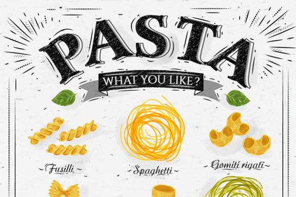 意大利面食面馆海报模板 Pasta Poster