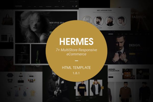 多用途奢侈品响应式网上商城HTML模板素材天下精选 Hermes | Multi Store Responsive HTML Template