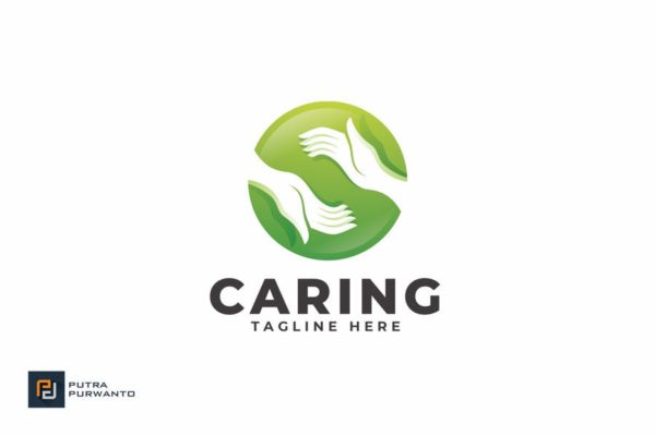 爱心慈善互助机构概念Logo设计模板 Caring &#8211; Logo Template