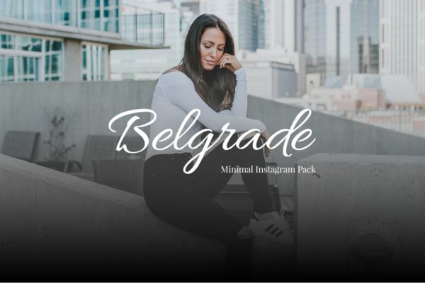 极简主义设计风格Instagram社交设计素材包 Belgrade Minimal Instagram Pack