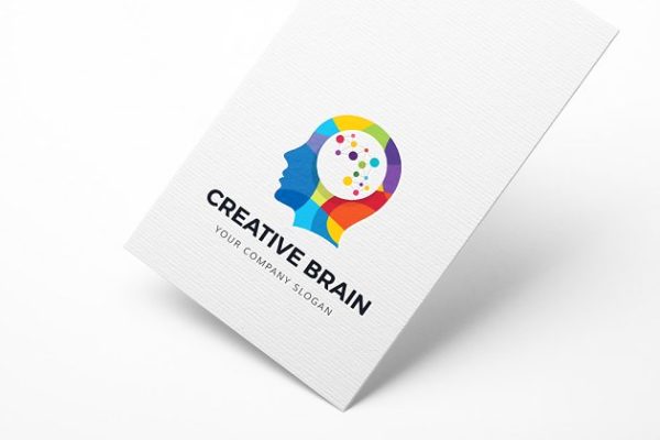 创意大脑图形 Logo 模板 Creative Brain Logo