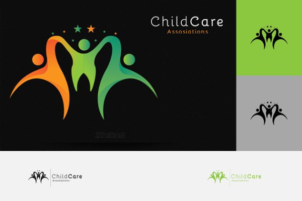 儿童关爱主题Logo模板 Kids Care Logo