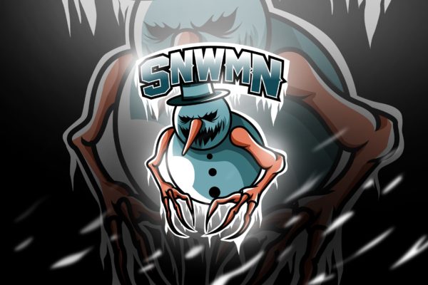雪人恶魔形象电竞游戏俱乐部队徽Logo模板 SNWMN &#8211; Mascot &amp; Esport Logo