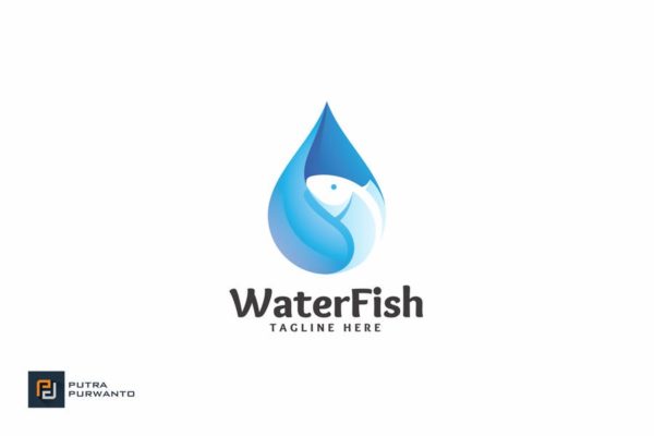 绿色环保机构公司水滴图形概念Logo