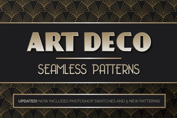 有序规则图案艺术背景纹理 Art Deco Seamless Patterns