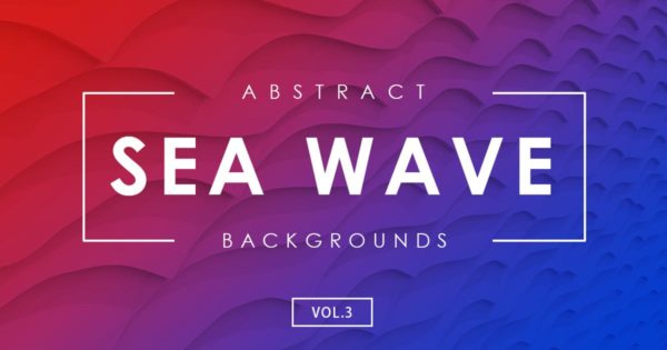 海浪波浪抽象渐变彩色背景设计素材v3 Sea Wave Abstract Backgrounds Vol.3