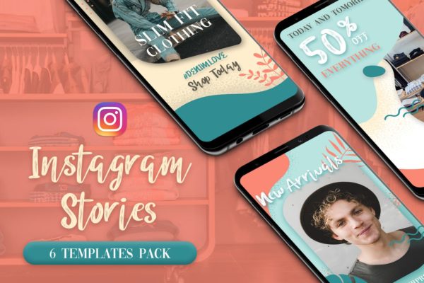 品牌促销品牌故事Instagram社交平台设计素材 Instagram Stories