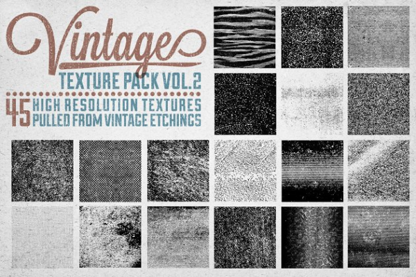 复古怀旧做旧风格纹理合集v2 Vintage Texture Pack Vol. 2