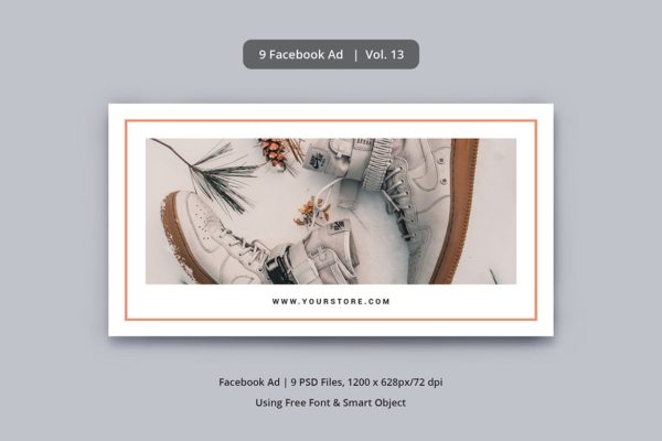 社交电商Facebook主页封面16设计网精选广告模板v13 Facebook Ad Vol. 13