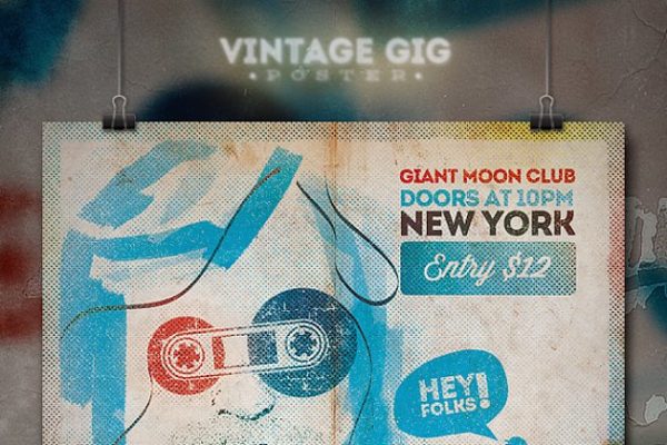复古GIG音乐派对海报模板 IV Vintage GIG Poster IV
