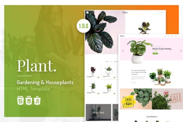 植物园艺设计/盆栽植物网上商城HTML模板16图库精选 Plant | Gardening &amp; Houseplants HTML Template