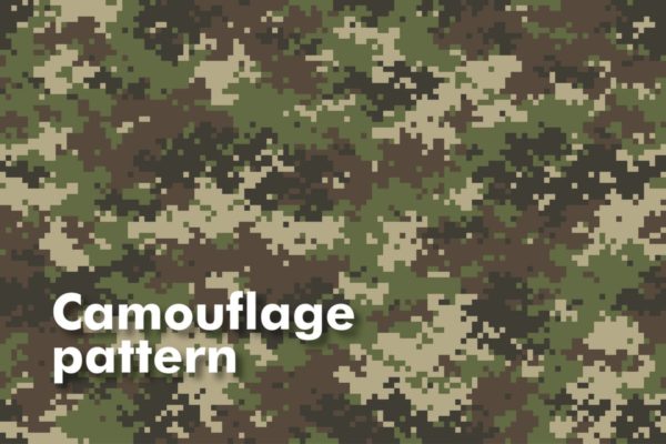 军事迷彩风格印花图案无缝纹理 Camouflage Seamless Patterns