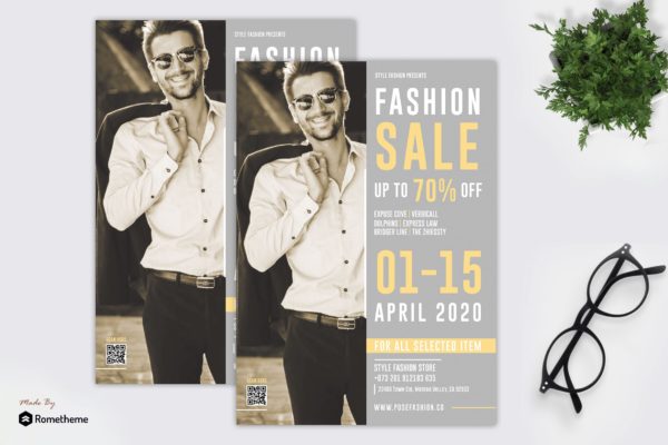 时尚服装品牌促销广告传单模板 Style &#8211; Fashion Sale Flyer RY