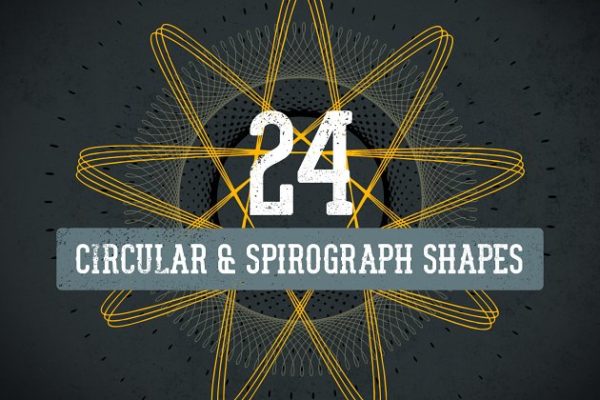 环绕旋转绘图矢量图形 Circular &amp; Spirograph Vector Pack 1
