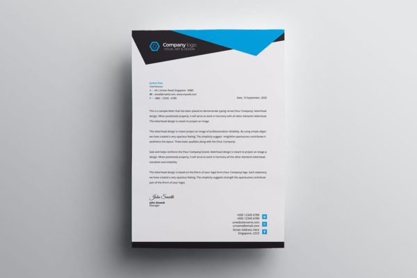 信息科技企业信封设计模板v5 Letterhead