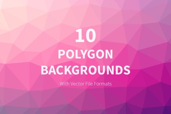 10款多边形图形矢量背景 10 Polygon Backgrounds in Vector