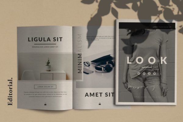 极简主义设计风格企业业务手册16图库精选Lookbook设计模板 Lookbook