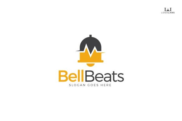 电子铃铛图形Logo模板 Bell Beats Logo