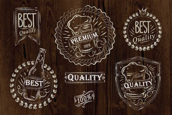 复古啤酒主题设计元素 Vintage design element beer quality