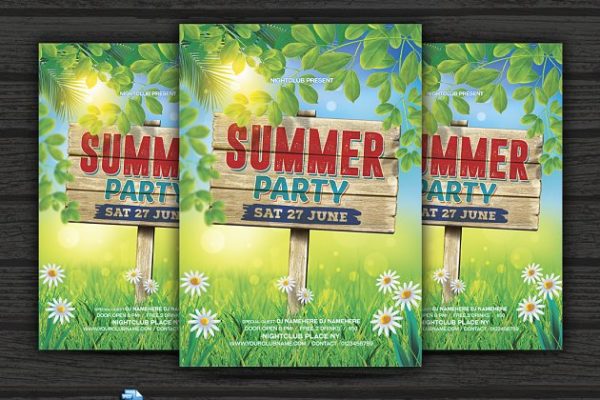 夏日盛会派对传单模板 Summer Party Flyer