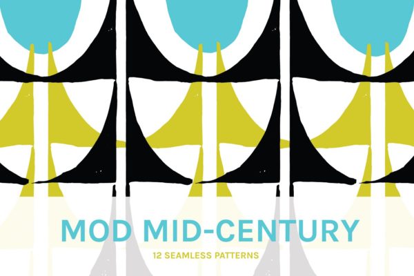 世纪中期艺术风格图案无缝纹理 Mod Mid Century | Seamless Patterns