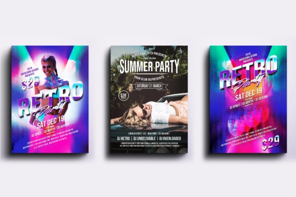 DJ/舞厅/音乐活动海报PSD素材素材中国精选模板合集v3 Event Party Posters &amp; Flyers Bundle V3