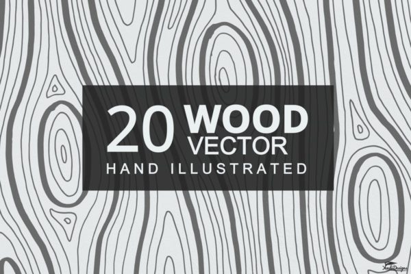 20款木材年轮纹理矢量设计素材