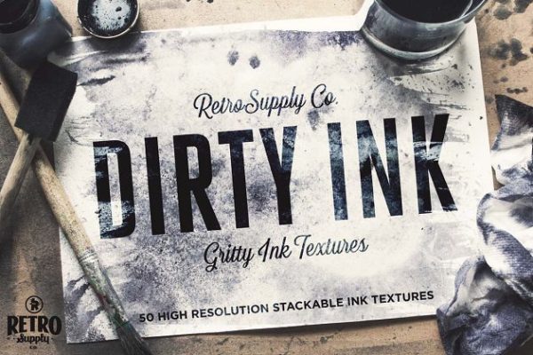 水洗墨水的魅力纹理合集[1.08GB] Dirty Ink | Ink Wash Textures